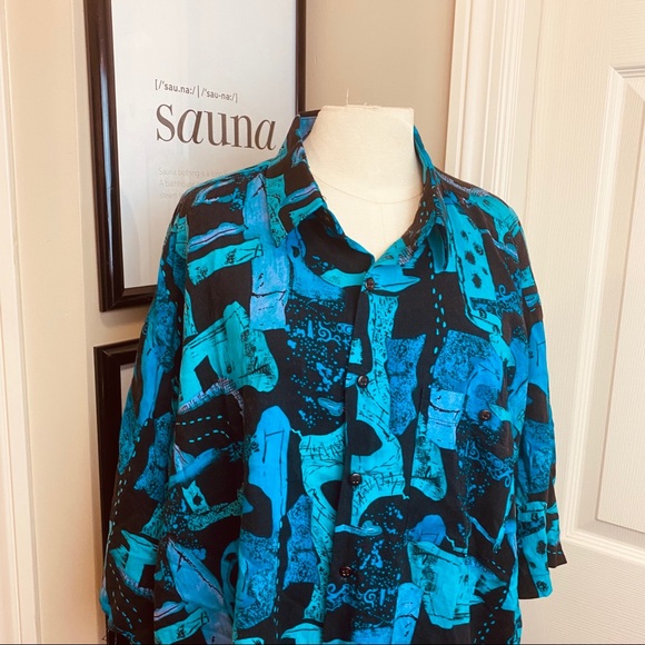 Vintage Montello XL Button up flowy shirt. - Picture 3 of 11